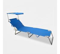 Produce Shop Lot de 4 chaises longues avec toit en acier et Oxford 600D