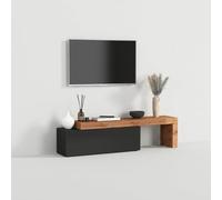 Produce Shop Meuble TV extensible en bois moderne Kirev - Anthracite