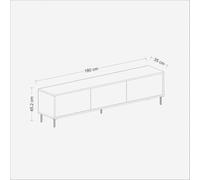 Produce Shop Meuble TV moderne avec étagères 180 cm Imaj - Beige