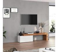 Produce Shop Meuble TV moderne avec plateau extensible Norya - Blanc