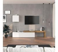 Produce Shop Meuble TV mural moderne avec meuble suspendu Virel - Blanc