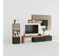 Produce Shop Sorev Lot de 3 meubles muraux modernes pour salon - Taupe