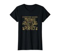 Product Owner Perfect, Scrum, Scrum Master T-Shirt Graphique avec Valeur, Femme, Noir, M