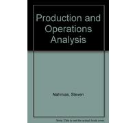 Production and Operations Analysis