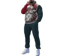 Produit catégorie Men%27s Suits - Ensemble de vêtements de Sport 2 pièces pour Hommes - Ensemble de Jogging décontracté à Capuche et imprimé Halloween 2 pièces sans SKU (Army Green, XL)