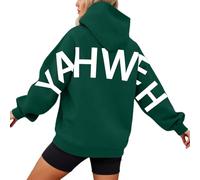 Produit catégorie Women's Hoodies & Sweatshirts | Produit Titre Sweat-Shirt pour Femme avec Verset inspirant Dieu sur la Capuche Manches Longues matière Douce et Confortable (Grey, M)