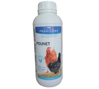 Produit contre les poux rouge, pounet flacon de 1 litre pour volaille