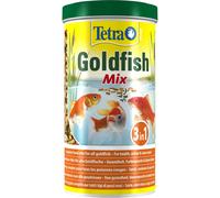 Tetra - Aliment pour poissons rouges - Mélange complet sticks, flocons, gammarus - Spiruline - 1 L