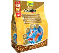 Tetra Pond Goldfish Mix - Mélange Complet de Sticks, Flocons, Gammarus - Aliment pour Poissons Rouges de Bassin et de Jardin - Enrichis en Oligo-éléments, Vitamines essentiels, Spiruline - 4 L