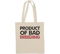 Produit de Bad Breeding Funny Natural Cotton Tote Bag Blanc