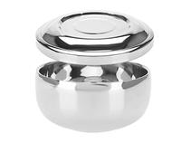 Produit de beauté universel pour hommes bol de savon à raser en acier inoxydable bol de mousse à raser avec couvercle de miroir