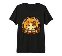 Produit de Style Vintage Saint Gertrude Saint des Chats T-Shirt Haut de Gamme