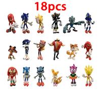 Produit le plus vendu : Lot de 6 figurines Sonic, Tails, Werehog, Knuckles, Dr. Eggman - Figurines de dessin animé à collectionner C-6pcs-No box