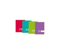 PRODUIT NEUTRE Lot de 10 Cahiers piqûre 70g 17x22 96 pages seyes Couverture carte assortis