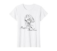 Produit Officiel Billie Eilish Happier Than Ever White T-Shirt, Femme, Blanc, 3XL