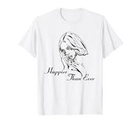 Produit Officiel Billie Eilish Happier Than Ever White T-Shirt, Homme, Blanc, XL