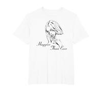 Produit Officiel Billie Eilish Happier Than Ever White T-Shirt, Homme Grandes Tailles, Blanc, 3X Tall