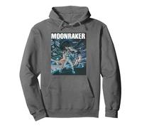 Produit Officiel James Bond 007 Moonraker Sweat à Capuche, Unisexe pour Adultes, Asphalte, M
