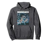 Produit Officiel James Bond 007 Moonraker Sweat à Capuche, Unisexe pour Adultes, Chiné Foncé, M