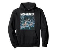 Produit Officiel James Bond 007 Moonraker Sweat à Capuche, Unisexe pour Adultes, Noir, S