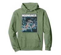 Produit Officiel James Bond 007 Moonraker Sweat à Capuche, Unisexe pour Adultes, Vert Sauge, XL