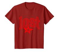 Produit Officiel MGK Lost Star T-Shirt, Enfant, Canneberge, 6 Ans