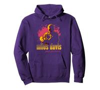 Produit Officiel Miles Davis Jazz Icon Merch - Joue pour Les Amoureux Sweat à Capuche, Unisexe pour Adultes, Violet, M
