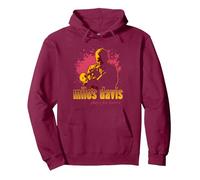 Produit Officiel Miles Davis Jazz Icon Merch - Joue pour Les Amoureux Sweat à Capuche, Unisexe pour Adultes, Marron, M
