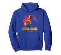 Produit Officiel Miles Davis Jazz Icon Merch - Joue pour Les Amoureux Sweat à Capuche, Unisexe pour Adultes, Bleu Royal, XXL