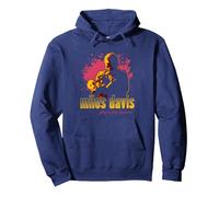 Produit Officiel Miles Davis Jazz Icon Merch - Joue pour Les Amoureux Sweat à Capuche, Unisexe pour Adultes, Bleu Marine, S
