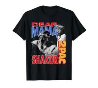 Produit Officiel Tupac Dear Mama 2PAC T-Shirt, Homme, Noir, L