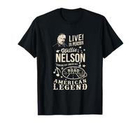 Produit officiel Willie Nelson Live In Person T-Shirt