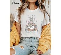 Produit officiellement sous licence Disney. Impression avec "Fleur, Château et Éléments de Mickey". Un château décoré de fleurs rêveur, plein d'une atmosphère joyeuse de parc - idéal comme impression 