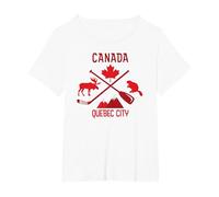 Produit Québec Canada T-Shirt, Femme Grandes Tailles, Blanc, 2X