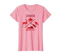 Produit Québec Canada T-Shirt, Femme, Rose, 3XL