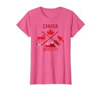 Produit Québec Canada T-Shirt, Femme, Rose Chiné, XS