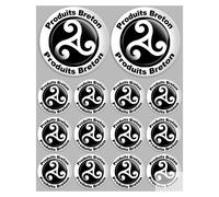 Produits Bretons Triskel - 2fois 10cm / 12fois 5cm - Sticker/Autocollant