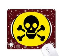 produits chimiques dangereux rayonnements toxiques nuisibles jaune symbole illustration schéma terrible cercle tapis de souris en hiver flocon de neige