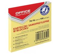 Produits de bureau Carnet de notes autocollant 76x76mm /100 feuilles/ Jaune 14047611-06