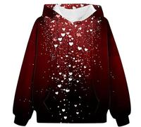 Produits de catégorie Hoodie Fille et Sweatshirt - Hauts Doux et Tendance pour Adolescentes Design cœur Discret pour Saint-Valentin vêtement préadolescentes Style Moderne (2-3 Years)