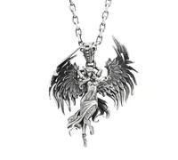 Produits de fille 925 SERRING SIGHT GUARDIAN WINGS CRISTAL BALL PENDANT ARCHANGEL SAINT GABRIEL PALADIN COLLE ET FEMMES BIELLISSE AMULETS CHRÉTIENNE - Collier Gardien, collier pour filles, cadeaux