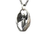 Produits de fille 925 SERRING SIGHT GUARDIAN WINGS CRISTAL BALL PENDANT ARCHANGEL SAINT GABRIEL PALADIN COLLE ET FEMMES BIELLISSE AMULETS CHRÉTIENNE - Collier Gardien, collier pour filles, cadeaux