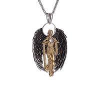 Produits de fille 925 SERRING SIGHT GUARDIAN WINGS CRISTAL BALL PENDANT ARCHANGEL SAINT GABRIEL PALADIN COLLE ET FEMMES BIELLISSE AMULETS CHRÉTIENNE - Collier Gardien, collier pour filles, cadeaux