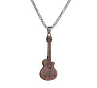 Produits de filles 925 Collier de rock et de rouleau en argent sterling pour femmes et hommes, collier de violon Hip Hop Music Chain Guitar Collier Pendentif, couchette à pointes, tour de cou punk,
