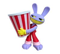 Produits Dérivés De Cirque Figurines Imprimées en 3D De Cirque Seau à Pop Corn avec Support pour Figurine Lapin De Dessin Animé Récipient à Snacks Réutilisable à Rayures Rouges Et Blanches A01