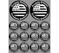 Produits drapeau bretons - 2fois 10cm / 12fois 5cm - Sticker/autocollant G