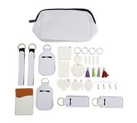 Produits vierges par sublimation, double face, bricolage, transfert de chaleur, boucles d'oreilles, porte-clés, sac à cosmétiques, bracelet, pochette de rouge à lèvres, support de