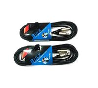Proel BULK250LU10 Lot de 2 câbles professionnels symétriques Pour microphone Avec connexions Prise volant Cannon XLR 3P Mâle à fiche volant Cannon XLR 3P Femelle 10 m