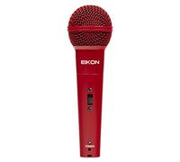 PROEL EIKON DM800RD Microphone dynamique pour voix, chant et karaoké Rouge + Câble Cannon XLR 3P Mâle vers Cannon XLR 3F Femelle de 4,5 m (EIKON DM800RD)