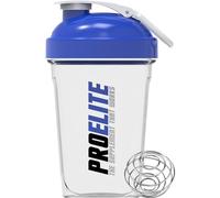 PROELITE Shaker de protéines de 500 ml avec shaker transparent avec boule de mélange en acier inoxydable, couvercle à rabat anti-BPA, sans odeur, résistant aux températures (tasse